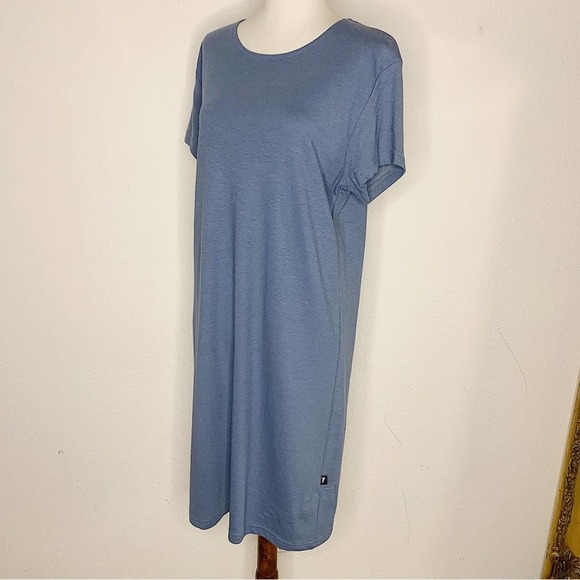 NWT Horny Toad Toad & Co Ocean Blue Tomboy Short Sleeve Dress Size Large - Picture 3 of 10